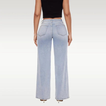 Adorella™ Mid-Low Rise Stretch Wide-Leg Jeans