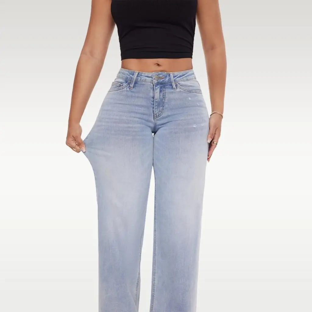 Adorella™ Mid-Low Rise Stretch Wide-Leg Jeans