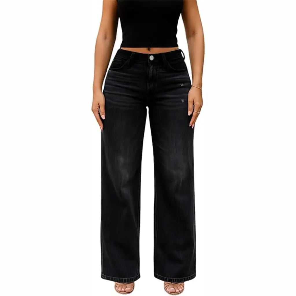 Adorella™ Mid-Low Rise Stretch Wide-Leg Jeans