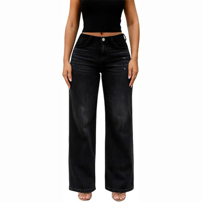 Adorella™ Mid-Low Rise Stretch Wide-Leg Jeans